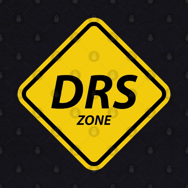 DRS zone Yellow Warning Traffic Sign by Adrian's Outline